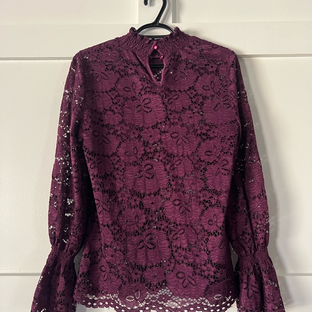 Beautiful deep purple lace top w/ matching camisole.